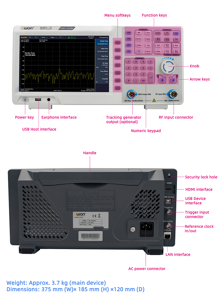 Spectrum Analyzer Tracking Generator 1.5Ghz - محلل طيف محمول من 9 كيلوهرتز