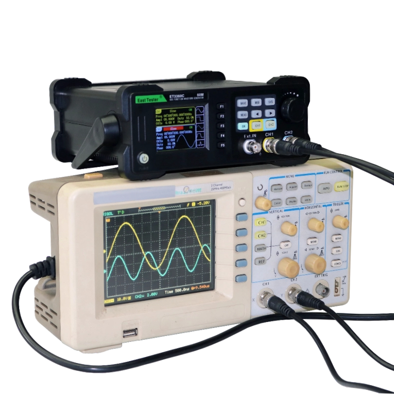 جهاز اختبار شرقي صغير ثنائي ال - مراجعة Dual Channel Arbitrary Waveform Function Generator 60Mhz وسعره